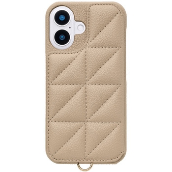 Triangle Puffy Case for iPhone 16 (beige) ユニケース