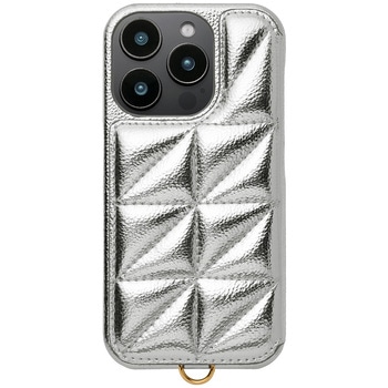 Triangle Puffy Case for iPhone 16 Pro (silver) - ユニケース