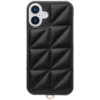 Triangle Puffy Case for iPhone 16 Plus (black) - ユニケース