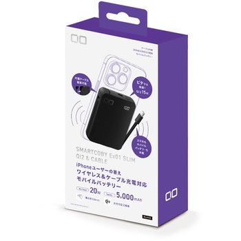 SMARTCOBY Ex01 SLIM Qi2 & CABLE BK CIO