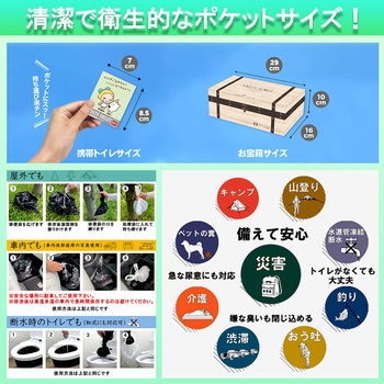 魅せるトイレ 携帯トイレ 50回分 エムアンドティー