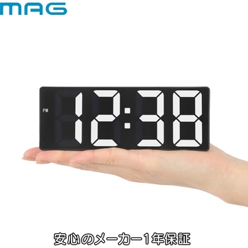 MAGデジタルLED置時計 フラットアワー ノア精密