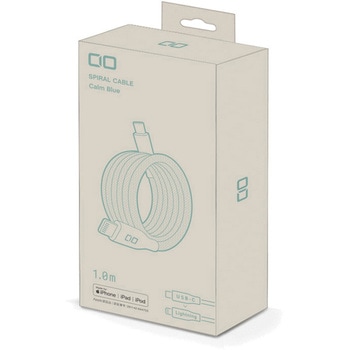 スパイラルケーブル CtoL 1m カームブルー Mate
