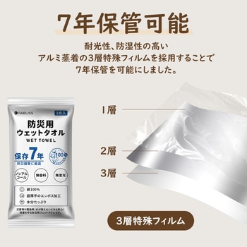 防災用ウェットタオル RABLISS