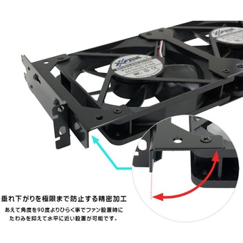 PCIスロット用120mmファンステイ 長尾製作所