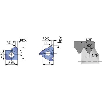 ねじ切り用チップ IR/L-ISO タンガロイ