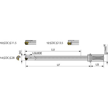 深穴加工用ドリル MCTR L/D=25 タンガロイ