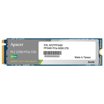 <PP3480-R>NAS対応 M.2 SSD PCI-ExpressGen3x4 3D TLC 2TB R：2450MB/s W：2000MB/s 5年保証 Apacer