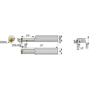 突切り・溝入れ用ホルダ A/E-STCIR/L タンガロイ