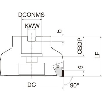 直角肩加工用正面フライスカッタ DPD24 タンガロイ