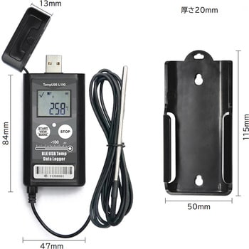 超低温用USB温度データロガー -100～+80℃ 外部プローブ付き Bluetoothスマホ連携対応 bitstrong