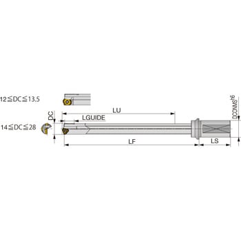 深穴加工用ドリル MCTR L/D=15 タンガロイ