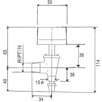 3/8T型内蔵ガスコック SUGICO(スギコ)
