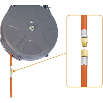 エアーホースリール (耐スパッタ・自動巻取) エスコ