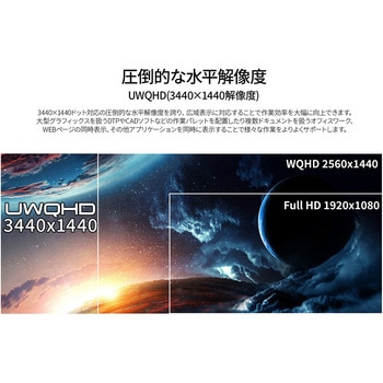 34インチ UWQHD IPS(ADS)パネル 昇降式スタンド JAPANNEXT