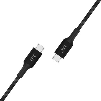 高耐久USBケーブル Type-C to C PD100W対応 USB2.0 ブラック テック(TEC)