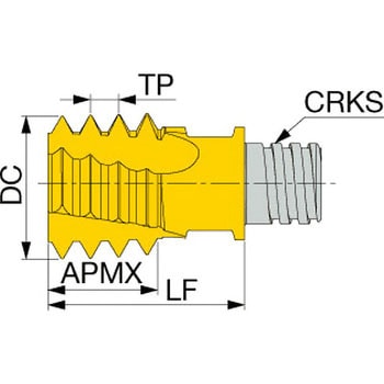ヘッド交換式エンドミル用ヘッド (ねじ切り) VMT***W タンガロイ