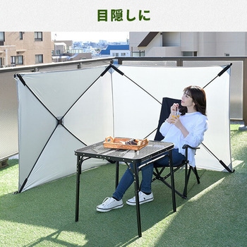 傘みたいに広げるだけ アタッチメントタープ YAMAZEN(山善)