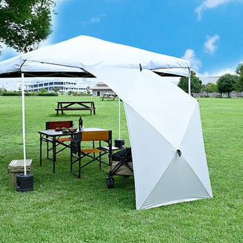 傘みたいに広げるだけ アタッチメントタープ YAMAZEN(山善)