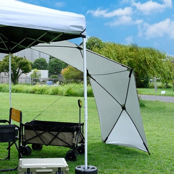 傘みたいに広げるだけ アタッチメントタープ YAMAZEN(山善)