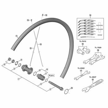 WHRS170CLR12 左ロックナット/玉押 SHIMANO(シマノ)