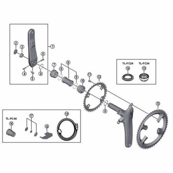 Amazon | シマノ(SHIMANO) リペアパーツ 左クランクユニット