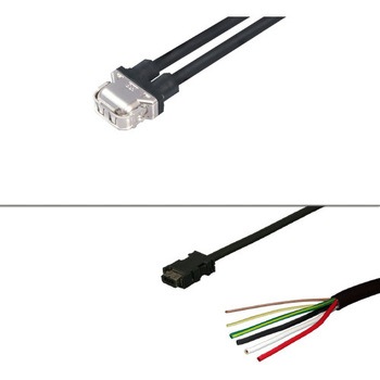 三菱電機J5対応電磁ブレーキ付き電源+エンコーダ<直結><反負荷側><固定><2ケーブルタイプ> ダイヤトレンド