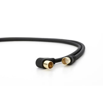 TV接続ケーブル 簡易梱包  2m 黒 金メッキ 4C サン電子