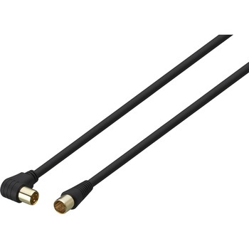 TV接続ケーブル 簡易梱包  2m 黒 金メッキ 4C サン電子