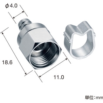 4Cコネクタ 1個入り ニッケルメッキ - サン電子