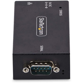 シリアル変換デバイスサーバー/1ポート/RS-232C - イーサネット接続/メタル筐体/壁面 DINレールマウント/DB9 ネットワーク変換アダプター StarTech.com