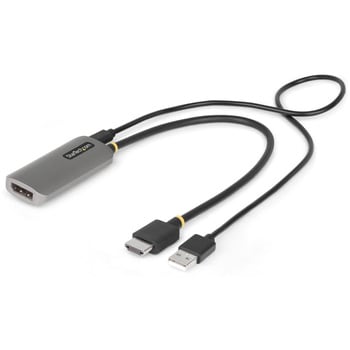 HDMI 2.1 - DisplayPort 1.4変換ケーブル/30cm/8K60Hz/アクティブ/USBバスパワー/50cm USBケーブル付属/高画質コンバーター StarTech.com