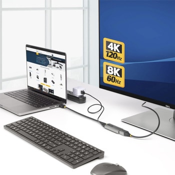 HDMI 2.1 - DisplayPort 1.4変換ケーブル/30cm/8K60Hz/アクティブ/USBバスパワー/50cm USBケーブル付属/高画質コンバーター StarTech.com