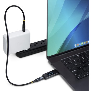 USB-C電流電圧チェッカー/双方向/240W PD EPR/DP Altモード USB PD 3.1対応/Type-C デジタル 電流電圧計 パワーメーター テスター StarTech.com