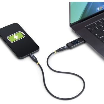 USB-C電流電圧チェッカー/双方向/240W PD EPR/DP Altモード USB PD 3.1対応/Type-C デジタル 電流電圧計 パワーメーター テスター StarTech.com