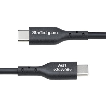 USB-A - USB-Cケーブル/2m/USB 2.0/Type A to Type-C/3A/オス・オス/ブラック/充電 データ転送 StarTech.com