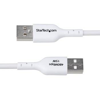 USB-A - USB-Cケーブル/2m/USB 2.0/Type A to Type-C/3A/オス・オス/ホワイト/充電 データ転送 StarTech.com