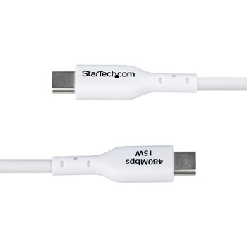 USB-A - USB-Cケーブル/2m/USB 2.0/Type A to Type-C/3A/オス・オス/ホワイト/充電 データ転送 StarTech.com