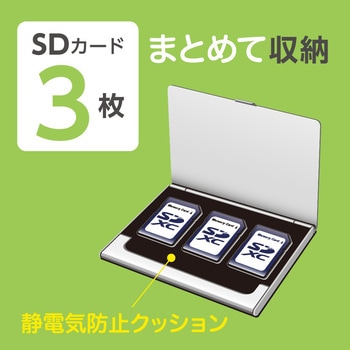 アルミカードケース SDカード3枚収納 ナカバヤシ