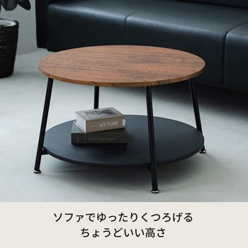 ヴィンテージ棚付リビングテーブル 永井興産