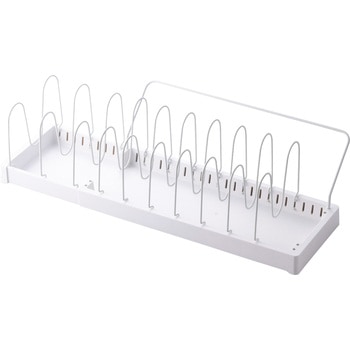フライパンスタンド シンク下 ラック 伸縮式 W45～82.5×D24×H16cm 【フライパン/鍋/鍋蓋 最大9枚収納】 エレコム