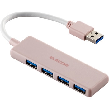 USBハブ USB3.2 Gen1 (USB-A×4) バスパワー コンパクト 薄型 ケーブル長10cm エレコム