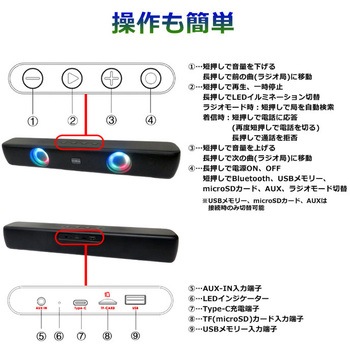 チコニア bluetooth LEDサウンドバー CICONIA