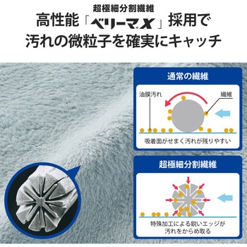 液晶クリーナー クリーニングクロス 超極細繊維 ベリーマX 水洗い可 収納ケース付 ドライタイプ 15×15cm 指紋 皮脂 ほこり 水性/油性汚れ対応 グレー エレコム