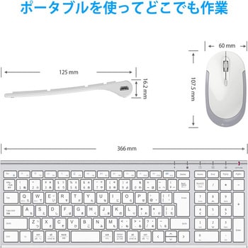 PC周辺機器【色: シルバーホワイト】iClever キーボードワイヤレスキーボード JIS