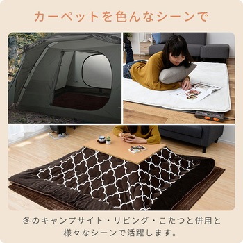ymk　YAMAZEN 洗える電気ホットカーペット SUS-104 空気をキレイにするホットカーペット 1枚 YAMAZEN(山善