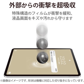 iPad 10.9インチ 第 10 世代 用 フィルム アンチグレア ブルーライトカット 衝撃吸収 抗菌 スムース 指紋防止 反射防止 マット エアーレス エレコム