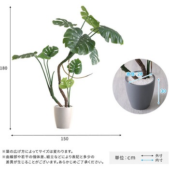 お手入れ簡単フェイクグリーン モンステラ Lサイズ(180cm) ホームテイスト