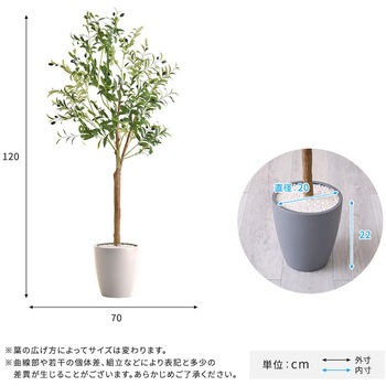 お手入れ簡単フェイクグリーン オリーブ Sサイズ(120cm) ホームテイスト