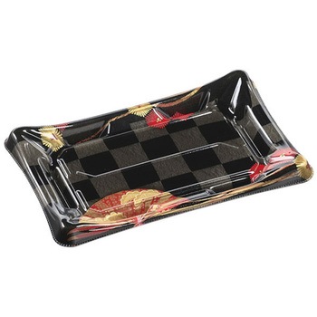 2-4 扇市松黒 波錦 本体 エフピコ 13160195